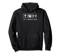 Im A Simple Man Faith Family Weightlifting Conservative Dad Pullover Hoodie
