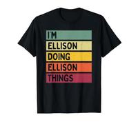 I'm Ellison Doing Ellison Things Lustiges personalisiertes Zitat Preisgünstiges Grafik-T-Shirt, Herren, Schwarz, XL