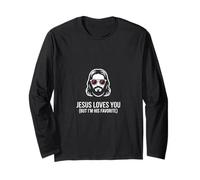I'm His Favorite Jesus Loves You Religiöses Zitat Langarmshirt