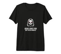 I'm His Favorite Jesus Loves You Religiöses Zitat Premium T-Shirt