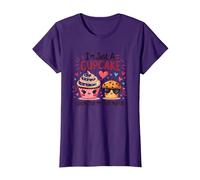 I'm Just A Cupcake Looking for My Stud Muffin Sweet Love T-Shirt, Damen, Violett, 3XL