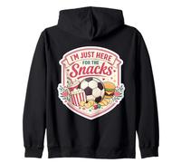 I'm Just Here for The Snacks Soccer Football Fan Damen Mädchen Kapuzenjacke