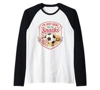 I'm Just Here for The Snacks Soccer Football Fan Damen Mädchen Raglan