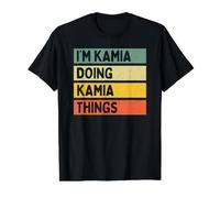 I'm Kamia Doing Kamia Things Lustiges personalisiertes Zitat Preisgünstiges Grafik-T-Shirt, Herren, Schwarz, XL