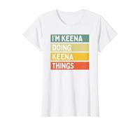 I'm Keena Doing Keena Things Lustiges personalisiertes Zitat Preisgünstiges Grafik-T-Shirt, Damen, Weiß, XL