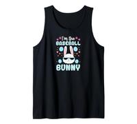 I'm The Baseball Bunny, passender Familien-Osterhase mit Blumenmuster Tank Top