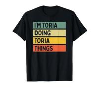 I'm Toria Doing Toria Things Lustiges personalisiertes Zitat Preisgünstiges Grafik-T-Shirt, Herren, Schwarz, XL