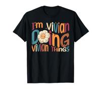 I'm Vivian Doing Vivian Things, Funny Groovy Retro Vivian T-Shirt