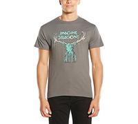 Imagine Dragons Herren, T-Shirt, Elk In Stars, GR. X-Large (Herstellergröße: X-Large), Grau (Grey)
