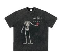 Imagine Dragons Loom World Tour Vintage-Look T-Shirt | Unisex Oversized Band Grafik Tee, Lässiges Fan-Geschenk Für Damen & Herren-17||x_l