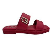 Iman 01 Liu Jo Flache Sandalen aus Leder, Magenta S1699, 37 EU