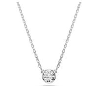 Imber Anhänger, Rundschliff, Weiß, Rhodiniert OS