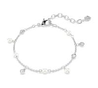 Imber Armband, Kristallperle, Rundschliff, Weiß, Rhodiniert OS