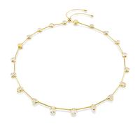 Imber Halskette, Magnetischer Verschluss, Verschiedene Schliffe, Weiß, Goldlegierungsschicht OS