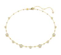 Imber Halskette, Rundschliff, Verstreutes Design, Weiß, Goldlegierungsschicht OS