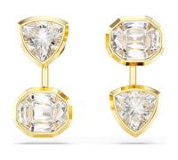 Imber Ohrring-Jackets, Asymmetrisches Design, Verschiedene Schliffe, Weiß, Goldlegierungsschicht OS