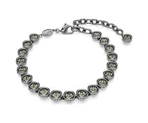 Imber Tennis Armband, Rundschliff, Schwarz, Rutheniert M