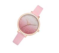 IMIKEYA Damen Armbanduhr Quarzuhr mit Pu Lederband Rosa Modische Freizeit Uhr für Mädchen Alltag Party Schule
