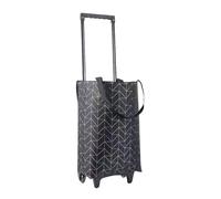 IMIKEYA Einkaufswagen Trolley klappbarer für Lebensmittel Einkaufstrolley mit Rädern Wiederverwendbare Einkaufstasche tragbar Handwagen, Schwarz, 18 Zoll