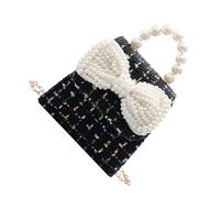 IMIKEYA Elegante Kindertasche mit Schleife und Perlen Kleine Umhängetasche für Mädchen Handliche Schultertasche für 3 8N Geschenk für Alltag und Freizeit