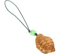 IMIKEYA Holz Schildkröte Schlüsselanhänger als Glücksbringer und Rucksack Hängeornament Leichtes Multifunktionales Design in Khaki für Alltag und Geschenk