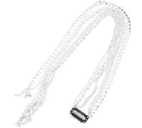 IMIKEYA Lange Haarkette mit Quaste und Haarspange aus Aluminium Silberner Kristall Kopfschmuck für Damen mit Clip On Design und Langer Lebensdauer