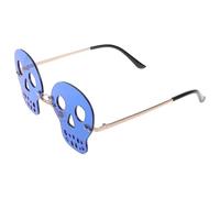 IMIKEYA Randlose Sonnenbrille mit Blauem PC Material und Komfortablen Nasenpads für Sommerstimmung bei Party und Alltag Coole Brille im Einzigartigen Design