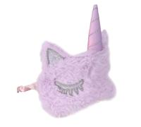 IMIKEYA Schlafmaske Einhorn aus Plüsch Violett Bequeme Verdunkelungs Augenmaske für Frauen und Mädchen Leichte und Komfortable Augenbinde zum Schlafen und Reisen