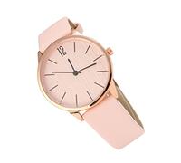 IMIKEYA Verstellbare Armbanduhr Damen Gürteluhr für Mädchen mit Rosa Lederarmband Edelstahlgehäuse und Glas Leichte Freizeituhr mit Zartem Design Praktische Quarzuhr für Frauen