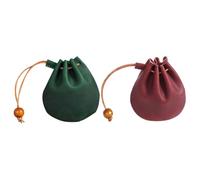 IMIKEYA Vintage Pu Geldbörse 2 Stück für Damen und Herren Kleine Kleiner Münzaufbewahrungstaschen Tragbare Schlüsselanhänger Etuis Multifunktionale Münzgeldbörse für Reisen und Alltag