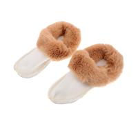 IMIKEYA Weiche Abnehmbare Plüsch einlegesohlen für Winterschuhe Gefüttert Khakifarbene Innenfütterung Warme Herausnehmbare Einlagen für Damen und Herren Clogs Waschbar und Vielseitig für