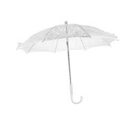 IMIKEYA Weißer Spitzenregenschirm Kinder Tanz Dekoration Leichtes Elegantes Design aus Spitze für Fotoshooting und Bühnenauftritte