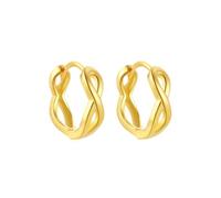 IMINI Minimalistische Infinity Kleine Creolen 925 Sterling Silber Ohrringe Endless Love Huggie Creolen Knorpelohrringe Hypoallergener Ohrschmuck (Gold)