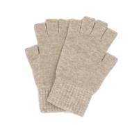 iMongol Mongolian Pure Merino Wool Woman Merino Women Man Men Half Fingers Mid Fingerless Gloves Mittens (Camel Grey)