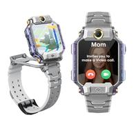 imoo Watch Phone, 4G-Smartwatch Kinder mit HD-Videoanrufen, Smartwatch für Kinder mit GPS-Echtzeitortung, IPX8-Wasserbeständigkeit (X10, Grau)