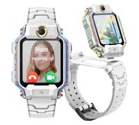 imoo X10 Kinder-Smartwatch, 4G Video-/Sprachanruf & Echtzeit-GPS-Tracker, 1,6" HD 5MP+8MP Split-Dual-Kameras, 32 GB Speicher IP68 20m wasserdicht, Herzfrequenz-Monitor Sport-Modi großer Akku (Grau)