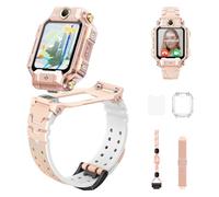 imoo X10 Kinder-Smartwatch Telefon, Flip & Detach Dual-Kam, 4G Global Bänder, 20m Wasserdicht, AI GPS-Tracking, Video- & Sprachanrufe, Mehrsprachig, Sicherheitsfunktionen, Rosa