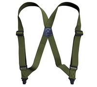 IMOSEI Hosenträger Suspender Outdoor-Freizeit Zwei Clip Herren-Seitenclip-Schultergurt Antiallergischer Schultergurt 3,8 cm Kunststoff-Clip-Seitenclip-Gurt Armeegrün