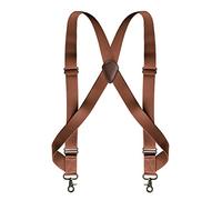 IMOSEI Hosenträger Suspender Zwei Clips Mit Seitlichem Riemen Für Erwachsene Männer Hakenschnalle Arbeitskleidung Elastischer Hosenträger. 3,5 Clips Mit Hakenschnalle Aus Antikem Kupfer In Kamelfarbe