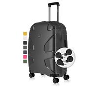 IMPACKT IP1 Hartschalen-Koffer M - 67x45x28 cm, 73 L, 3,5 kg - TSA-Schloss, auswechselbare Rollen - aus recyceltem Material - 6 Jahre Garantie