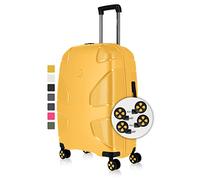 IMPACKT IP1 Hartschalen-Koffer M - 67x45x28 cm, 73 L, 3,5 kg - TSA-Schloss, auswechselbare Rollen - aus recyceltem Material - 6 Jahre Garantie