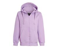 Imporio 11 Einfarbiger Oversize-Kapuzenpullover für Damen, mit Reißverschluss, Sweatshirt, Top, Pullover, Fleecejacke, Kapuzenpullover, Größe 36-52, Purple Ice, 14-16