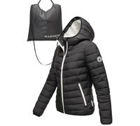 MARIKOO Damen Winterjacke (S-3XL) - Steppjacke, Integrierter Beutel mit Schlaufe, Kapuze (nicht abnehmbar), Warme Jacke Frauen - B994 (M, Schwarz)