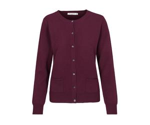 IN LINEA - NOS Cardigan, Rundhals 448 cherry - Gr. - 44
