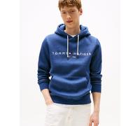 Kapuzensweatshirt TOMMY HILFIGER "TOMMY LOGO HOODY mit Kapuze und Kängurutasche", Herren, Gr. L, grün (aegean sea heather), Sweatware, Obermaterial: 64% Baumwolle, 36% Polyester, Casual, gerade, unten