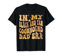 In My Black and Tan Coonhound Dad Era Groovy Hundebesitzer T-Shirt