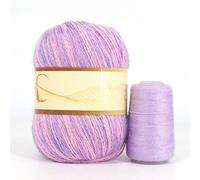 In Regenbogenfarben gefärbtes Kaschmirgarn, weiches Nerzsamt-Wollgarn for Handstricken, langes Plüschhaar, Häkelgarne for Häkeln im Winter(D010)