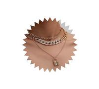Inateannal Punk Klobige Kette Halskette Geschichtet Kubanische Gliederkette Halskette Zierlicher Schloss Anhänger Halskette Miami Vereiste Kette Halskette Choker Hip Hop Schmuck Für Frauen Mädchen