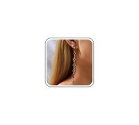 Inateannal Saphir Kristall Ohrringe Blau Strass Quaste Tropfen Ohrringe Lange Kette Quaste Ohrringe Gold Huggie Hoop Ohrringes Saphir Hochzeit Ohrringes