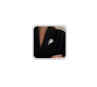 Inateannal Strass Perle Blume Brosche Pin - Große Kristall Revers Brosche Silber Pin Clip - Cz Hochzeit Korsage Schmuck Für Frauen